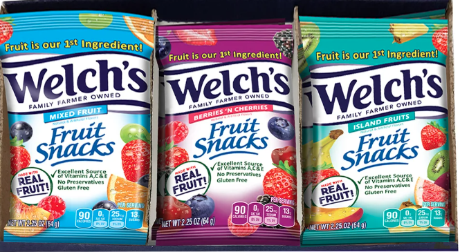 Welch's Fruit Snacks, Variety Pack, 2.25 oz each pack, 20-count 2.25 oz